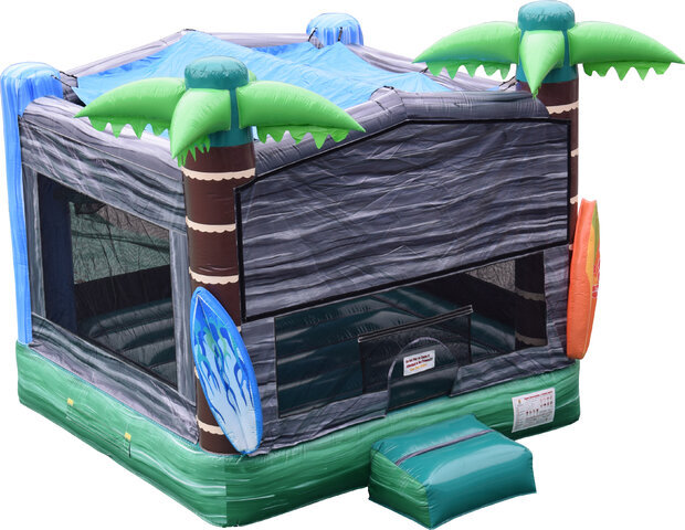 Tropical themed bounce house inflatable