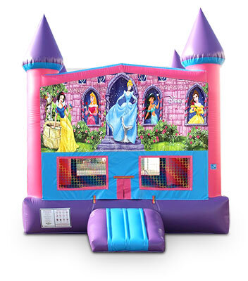 Princess themed bounce house for birthday parties