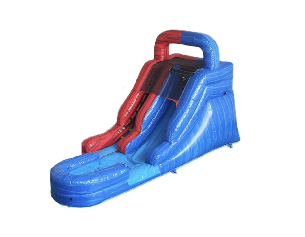 13 foot fire and ice themed inflatable water slide